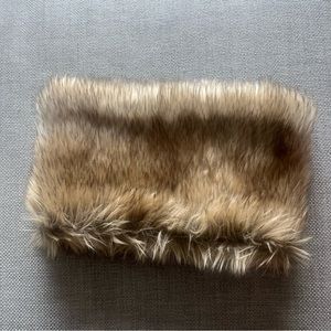 Faux fur neck warmer wrap
